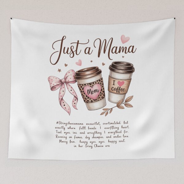 Item preview, Just A Mama String Cheese Era Coffee Mother Day Coquette Bow designed and sold by SapfireStuArt.