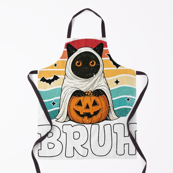 Item preview, Bruh Black Cat Halloween Pumpkin designed and sold by varin-studio.