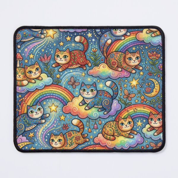 Item preview, Rainbow Cat Dreamscape Pattern designed and sold by Iampoji.