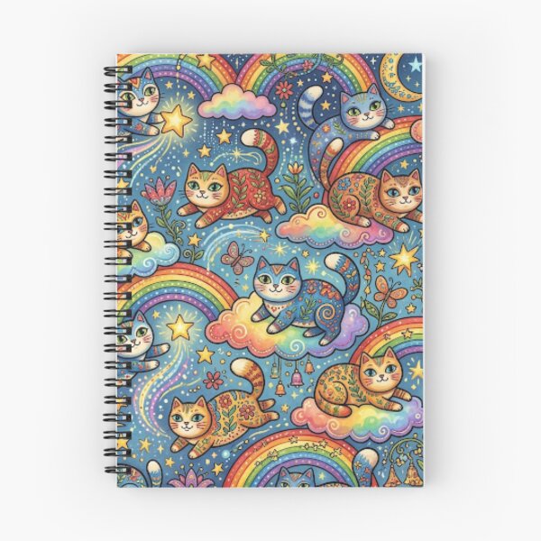 Item preview, Rainbow Cat Dreamscape Pattern designed and sold by Iampoji.