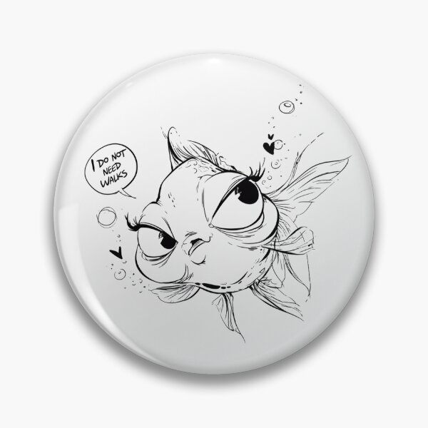 Item preview, Funny Sassy Fish No Walks Gift for Pet Lovers designed and sold by PixelQ.