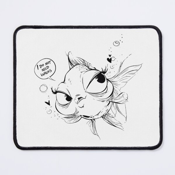 Item preview, Funny Sassy Fish No Walks Gift for Pet Lovers designed and sold by PixelQ.