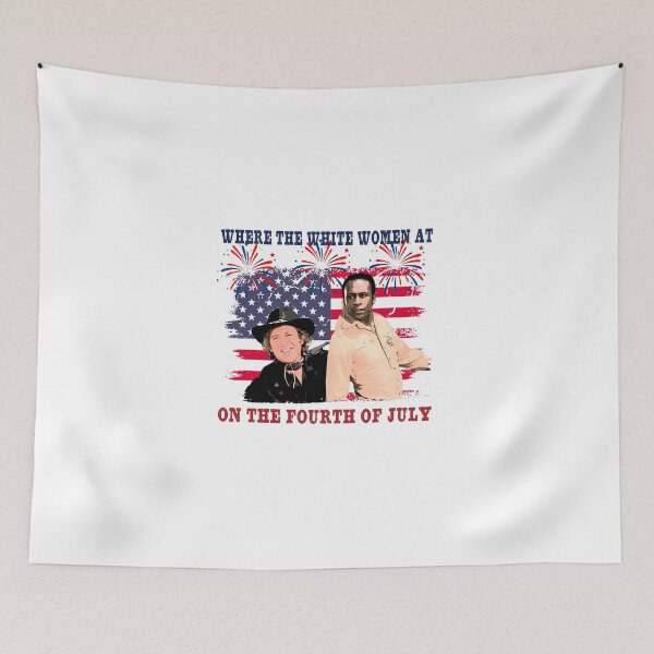 Item preview, Vintage Where The White Women At On The Fourth Of July, Funny Movie Quote-1974 Blazing Saddles designed and sold by Qellus-Style.