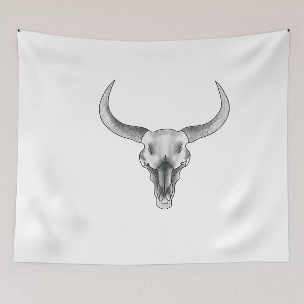Item preview, Metallica Bull Skull- Modern designed and sold by pixelandpine.
