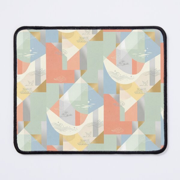 Item preview, Aesthetic Korean Heritage Pastel Geometric Pattern - Soft Modern Oriental Art designed and sold by SOOstudio73.