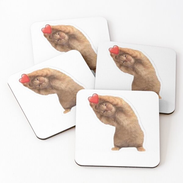 Item preview, Stretching Kitten Holding Red Heart – Cute Cat Love Sticker designed and sold by Mustangana.