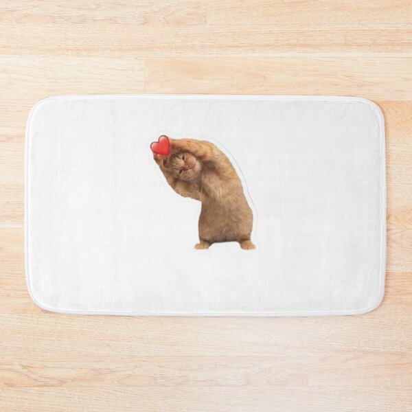 Item preview, Stretching Kitten Holding Red Heart – Cute Cat Love Sticker designed and sold by Mustangana.
