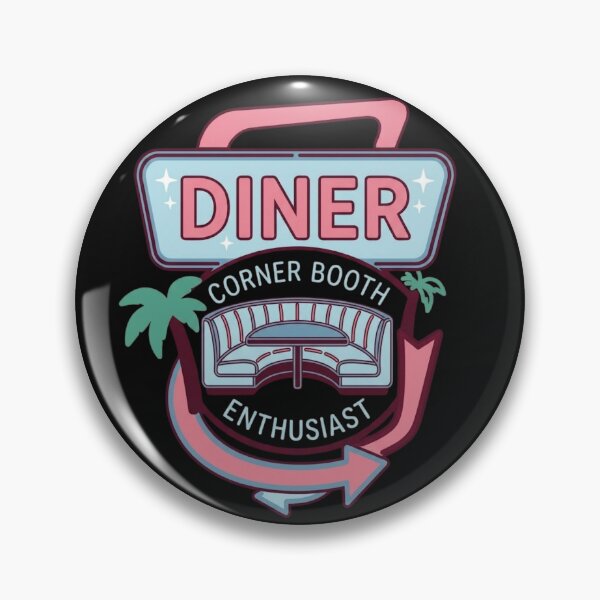 Item preview, Diner Corner Booth Enthusiast Retro Neon Sign Art designed and sold by VintryOff.
