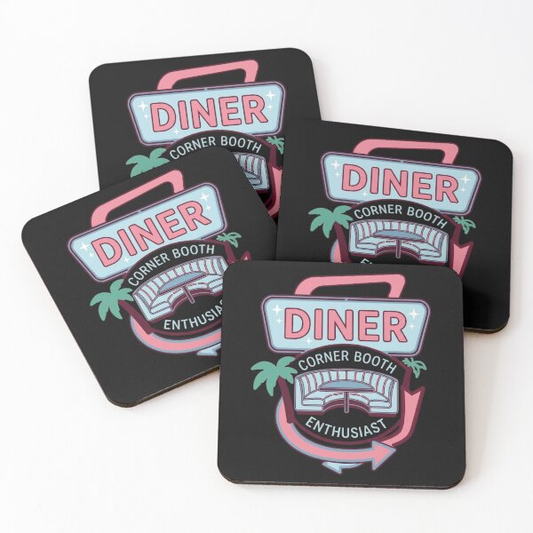 Item preview, Diner Corner Booth Enthusiast Retro Neon Sign Art designed and sold by VintryOff.