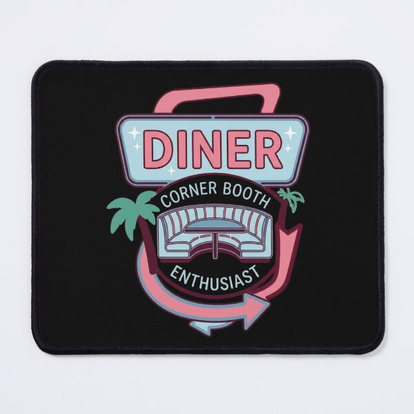 Item preview, Diner Corner Booth Enthusiast Retro Neon Sign Art designed and sold by VintryOff.