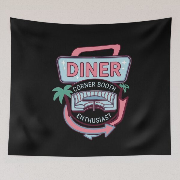 Item preview, Diner Corner Booth Enthusiast Retro Neon Sign Art designed and sold by VintryOff.