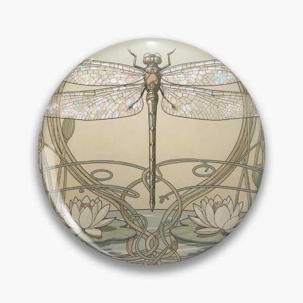 Item preview, Art Nouveau Dragonfly Panel designed and sold by PictorialWhimsy.