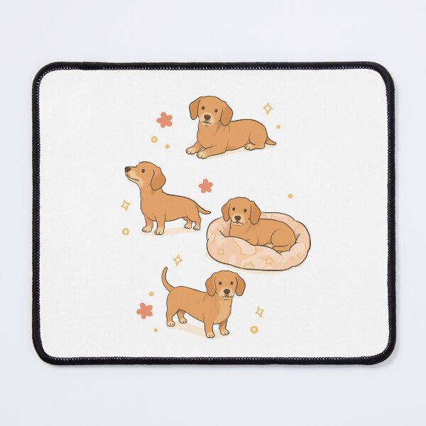 Item preview, Cute dachshund puppy sticker sheet illustration designed and sold by MJ ART.