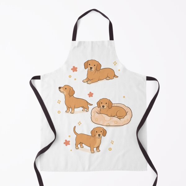 Item preview, Cute dachshund puppy sticker sheet illustration designed and sold by MJ ART.
