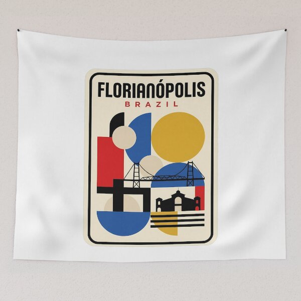 Item preview, Florianopolis Brazil Abstract Geometric Landmark Travel designed and sold by k3rstman1.