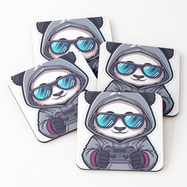 Item preview, Cool Gamer Panda in Hoodie with Sunglasses designed and sold by redblink store.