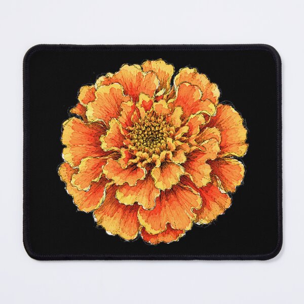 Item preview, Orange Marigold Botanical Sketch | Watercolor Flower Illustration designed and sold by ColorSplash123.
