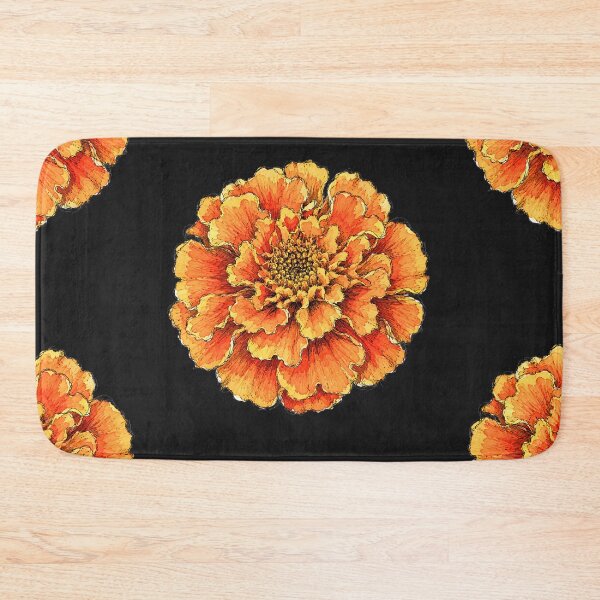 Item preview, Orange Marigold Botanical Sketch | Watercolor Flower Illustration designed and sold by ColorSplash123.