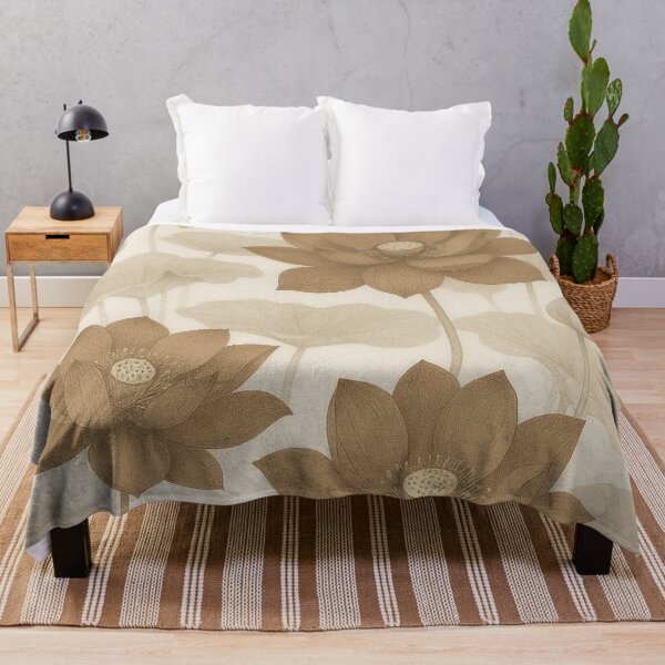 Item preview, Exclusive Fashion Vintage Lotus – Elegant Sepia Floral Art designed and sold by Karszul.