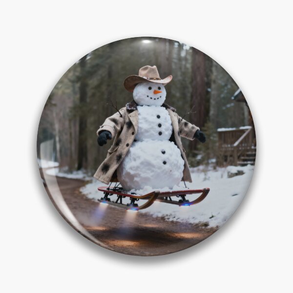 Item preview, Snow Man on Hover Sled designed and sold by shakespeare1212.