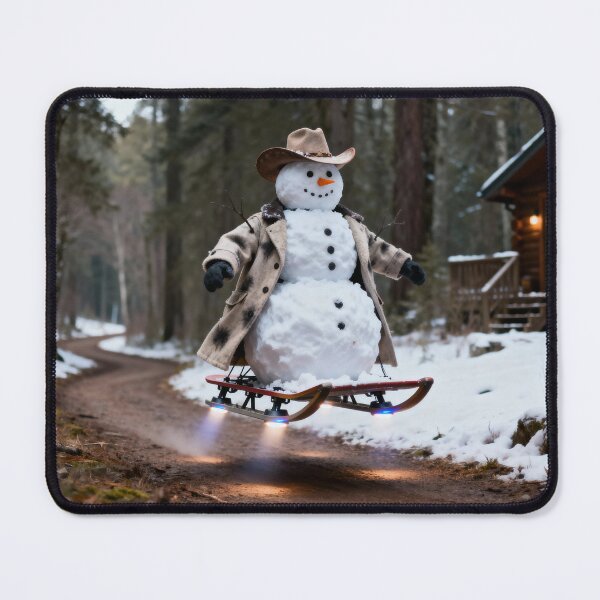 Item preview, Snow Man on Hover Sled designed and sold by shakespeare1212.