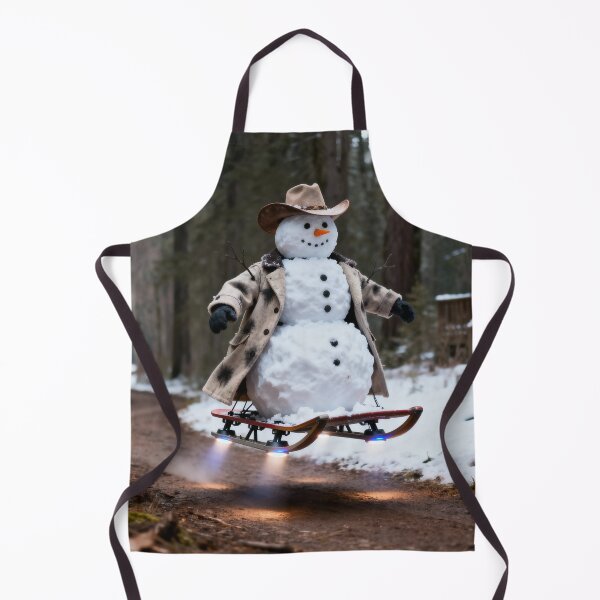 Item preview, Snow Man on Hover Sled designed and sold by shakespeare1212.