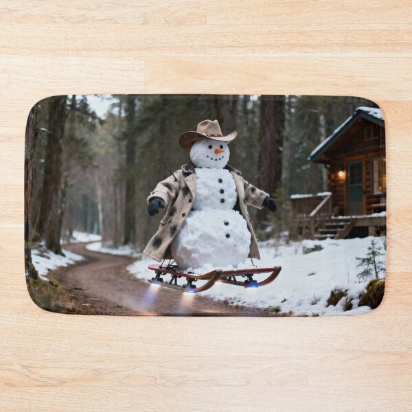 Item preview, Snow Man on Hover Sled designed and sold by shakespeare1212.
