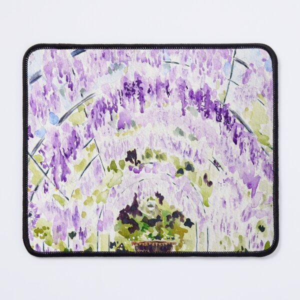 Item preview, purple wisteria tunnel in RHS Wisley watercolour painting designed and sold by ColorandColor.