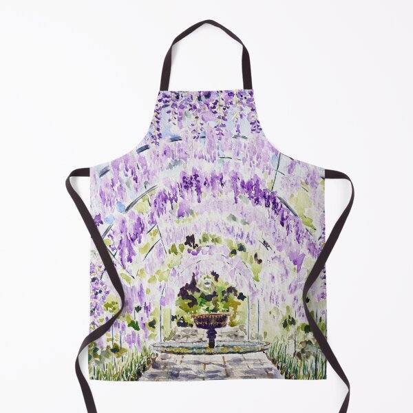 Item preview, purple wisteria tunnel in RHS Wisley watercolour painting  designed and sold by ColorandColor.