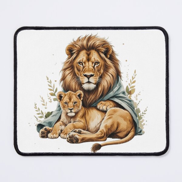Item preview, Fierce Papa Lion And Baby Cub Watercolor Father's Day designed and sold by AQUILAKREO.