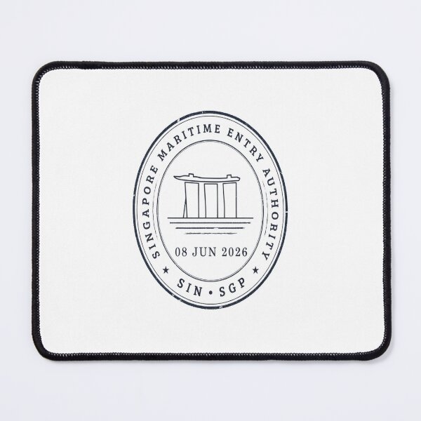 Item preview, Singapore Mid‑Century Passport Stamp Retro Travel Sticker designed and sold by stickercuffs.
