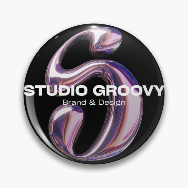 Item preview, Studio Groovy Official Brand Logo - Liquid Chrome Aesthetic designed and sold by StudioGroovy.