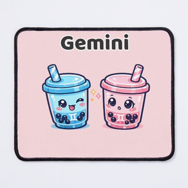 Item preview, Cute Gemini Zodiac Twin Bubble Tea Kawaii Astrology designed and sold by creativiteemom.