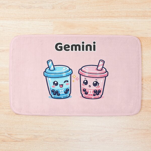 Item preview, Cute Gemini Zodiac Twin Bubble Tea Kawaii Astrology designed and sold by creativiteemom.