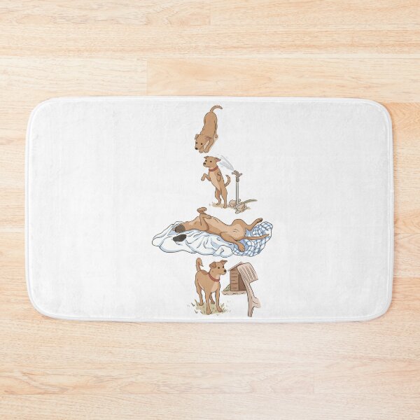 Item preview, Funny mixed breed dog summer scenes illustration designed and sold by MJ ART.