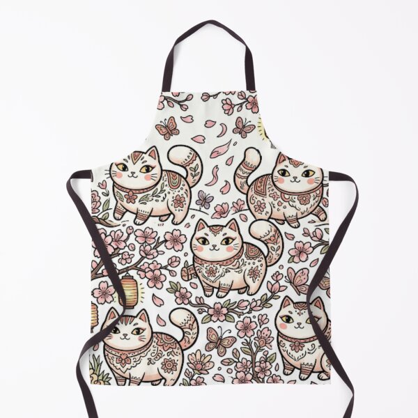 Item preview, Cute Japanese Sakura Cat Pattern designed and sold by Iampoji.