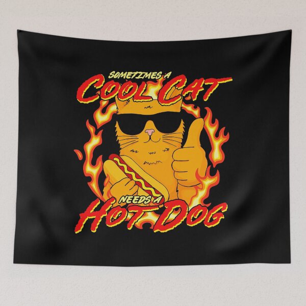 Item preview, Sometime A Cool Cat Needs A Hot Dog designed and sold by LOUP-SOLI.
