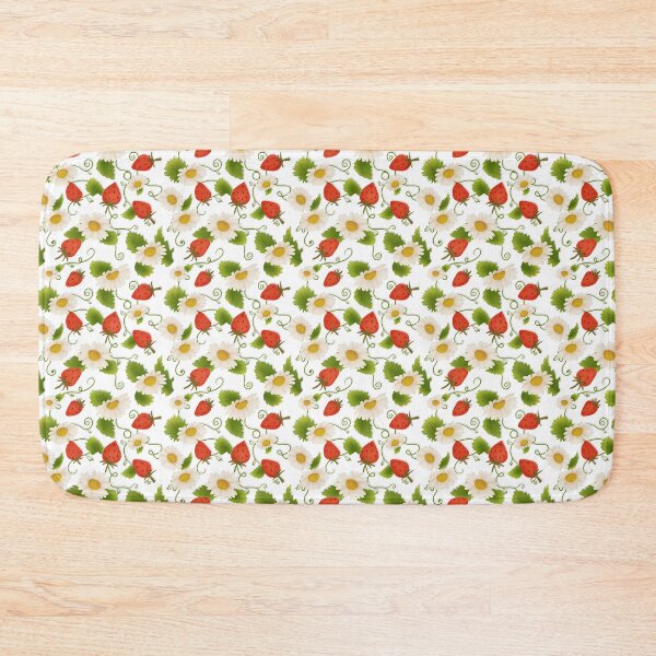 Item preview, Moody Cottagecore Strawberry and Daisy Pattern designed and sold by StoriesInGrain.