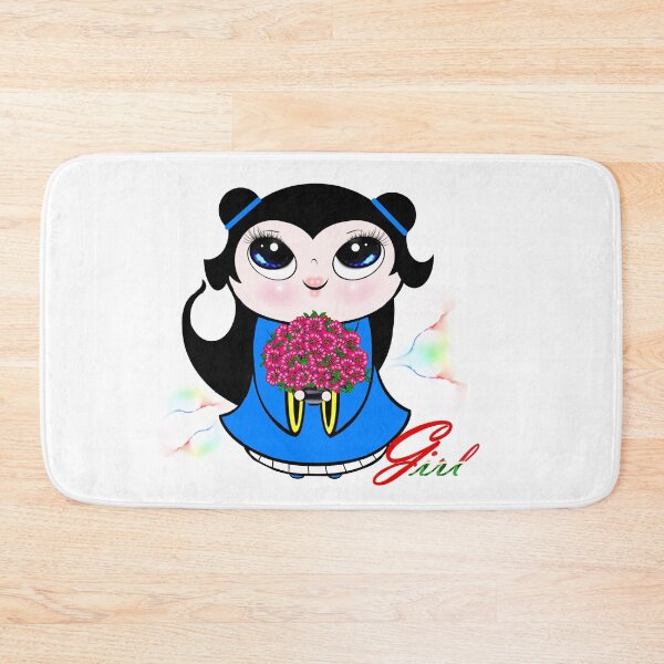 Item preview, Cute Girl with a Flower Basket designed and sold by Shirley cute art .