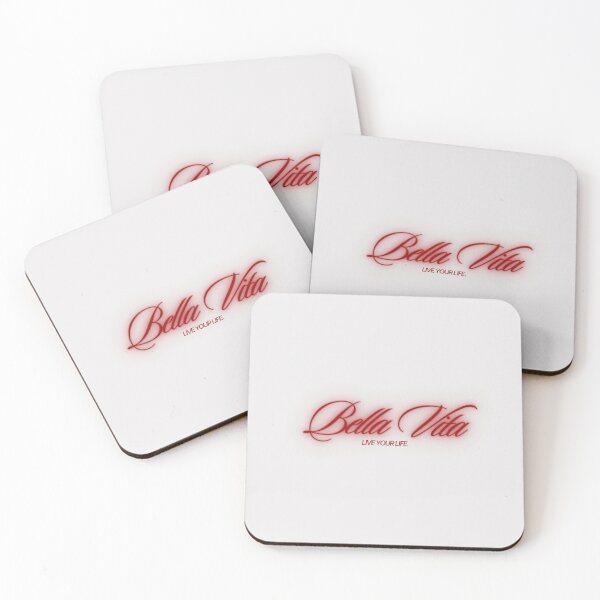 Item preview, Bella Vita Live Your Life - Elegant Minimalist Red Typography designed and sold by StudioGroovy.