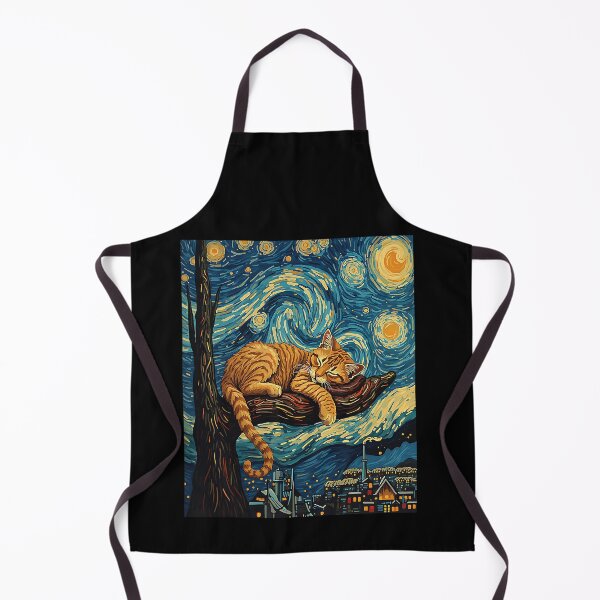 Item preview, Sleeping Cat Tree Branch Van Gogh Starry Night Inspired designed and sold by Littermin.