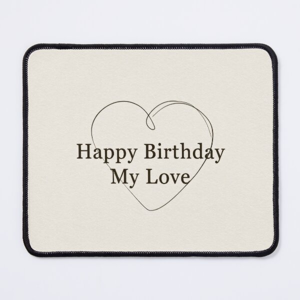 Item preview, Minimalist Happy Birthday My Love Heart Line Art Design designed and sold by Zabolotna_Art.