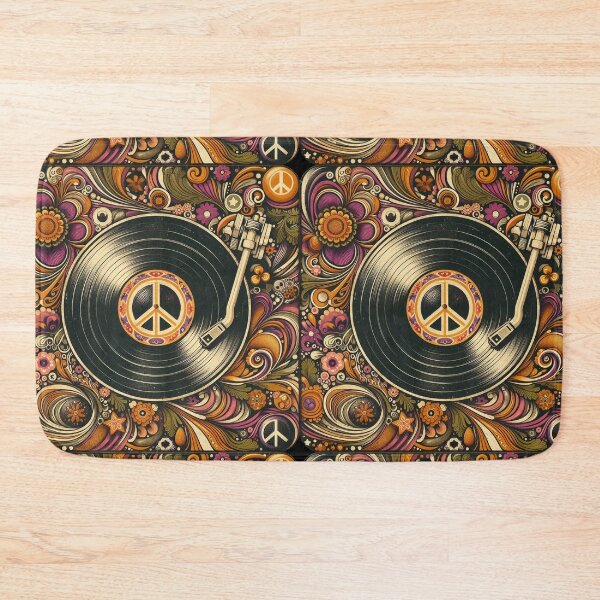 Item preview, Psychedelic Vinyl Peace Gift for Music Lover Retro Hippie designed and sold by PixelQ.