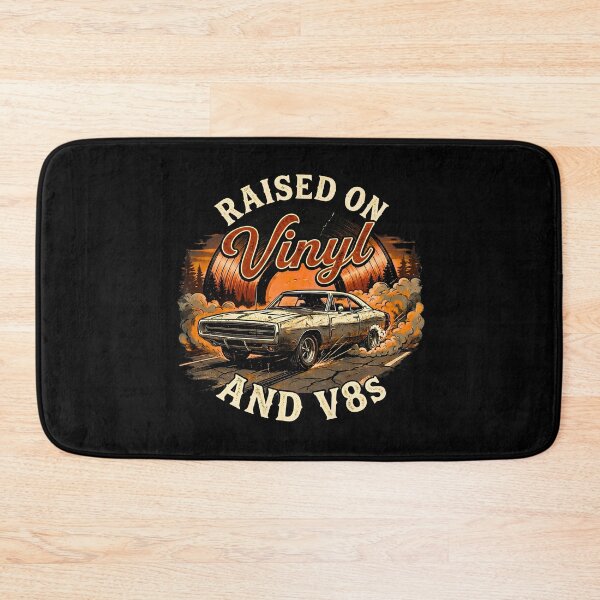 Item preview, Raised On Vinyl And V8s Muscle Car Retro Sunset designed and sold by LunaMagicStudio.