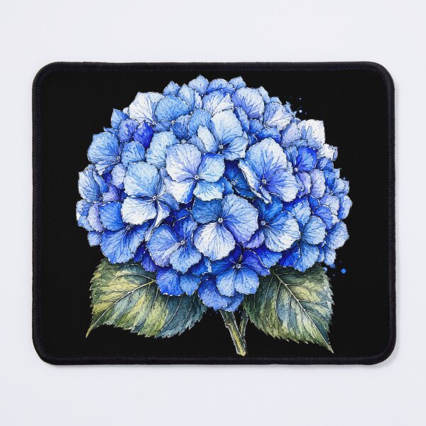 Item preview, Blue Hydrangea Botanical Illustration | Watercolor Floral Sketch Art designed and sold by ColorSplash123.