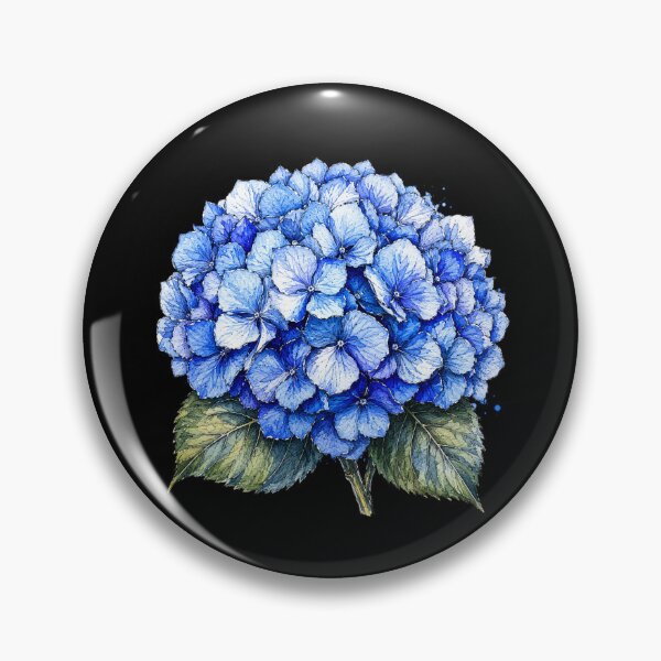 Item preview, Blue Hydrangea Botanical Illustration | Watercolor Floral Sketch Art designed and sold by ColorSplash123.