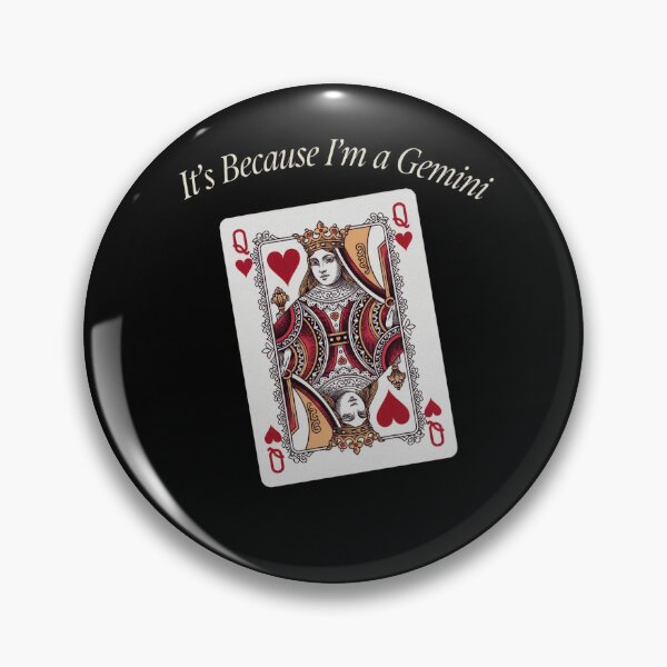Item preview, It's Because I'm a Gemini – Vintage Playing Card Zodiac Design designed and sold by Heneket.
