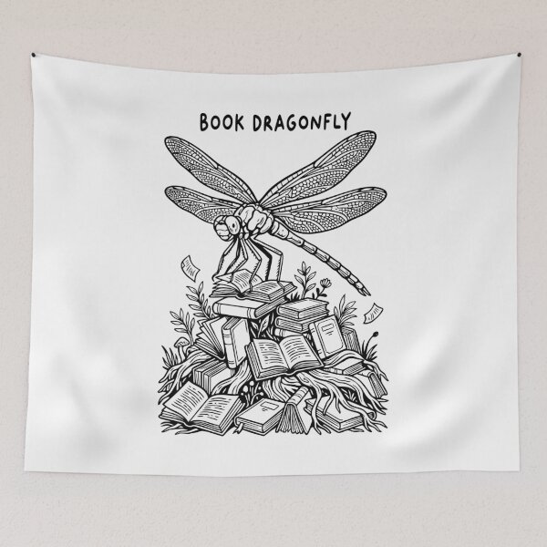 Item preview, Book Dragonfly Flying Dragon Bookish Reader Insect Books designed and sold by GrandeDuc.