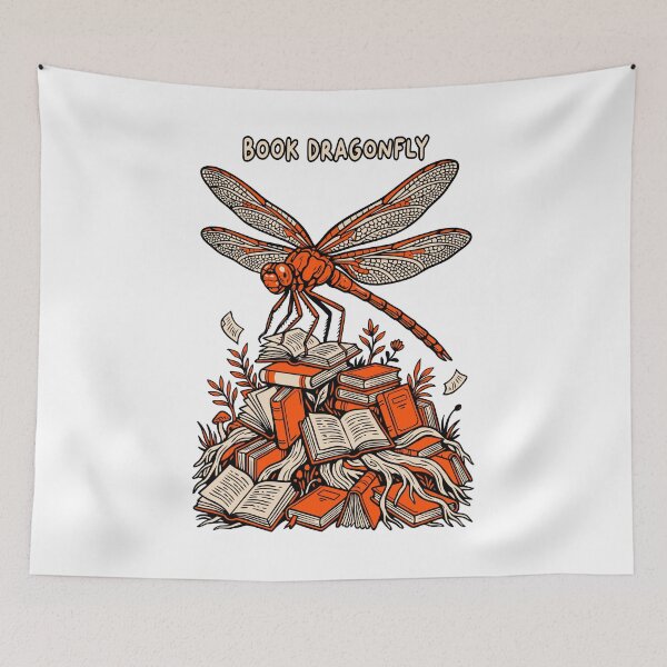 Item preview, Book Dragonfly Flying Dragon Bookish Reader Insect Books designed and sold by GrandeDuc.