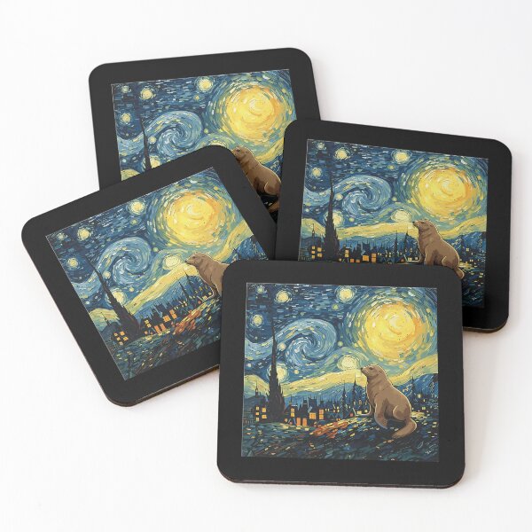 Item preview, Otter Starry Night Van Gogh Art Lover Men Women designed and sold by Littermin.
